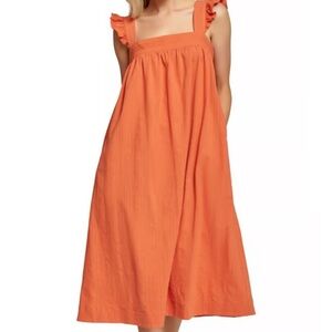 Lost + Wander Ruffle Cap Sleeveless Midi Dress